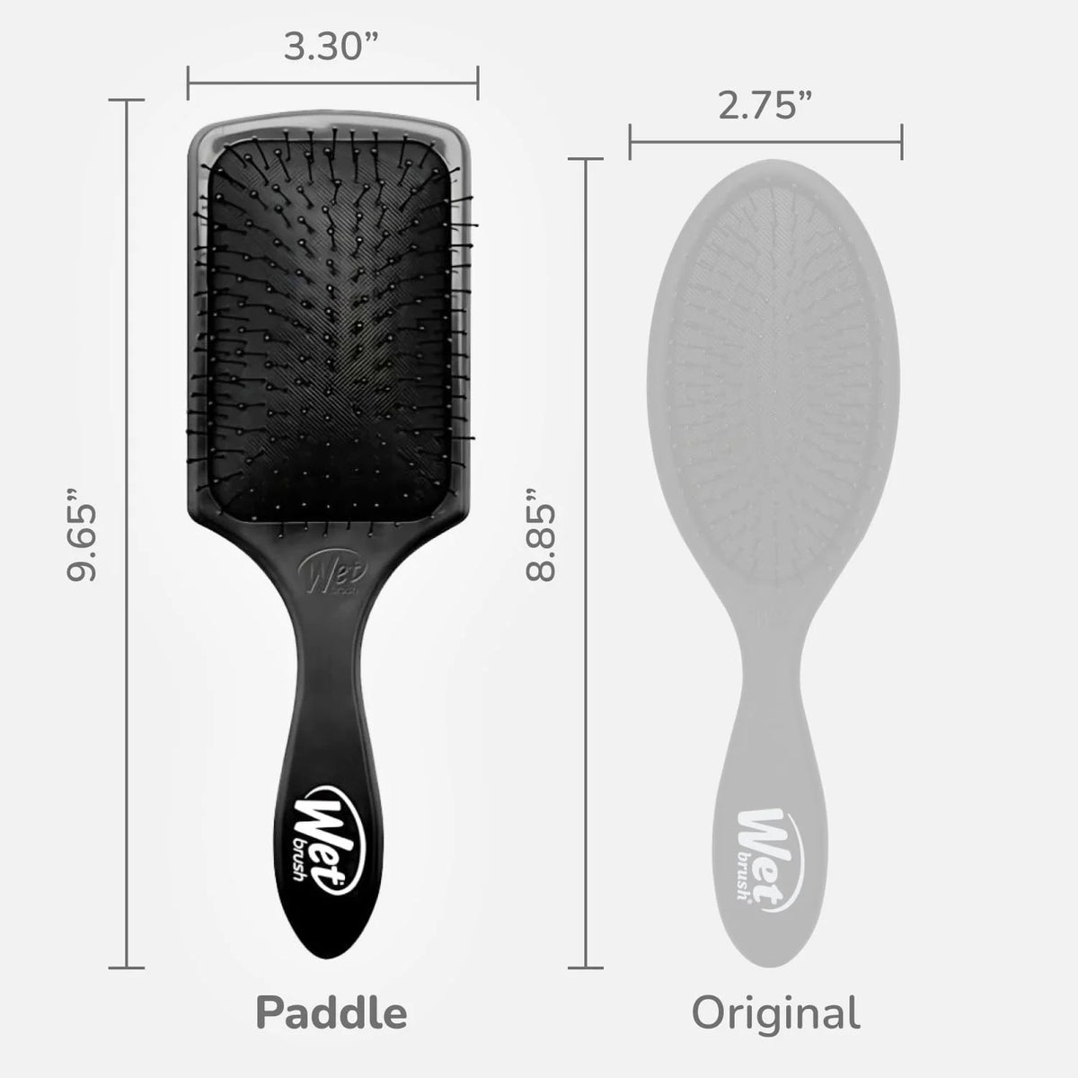 Wet Brush Paddle Detangler Hair Brush, Black, Ultra-Soft IntelliFlex Bristles with AquaVent Design, Great For Treatment & Mask Application, Women, Men, Wet, Dry and Damaged Hair, (Pack of 2)