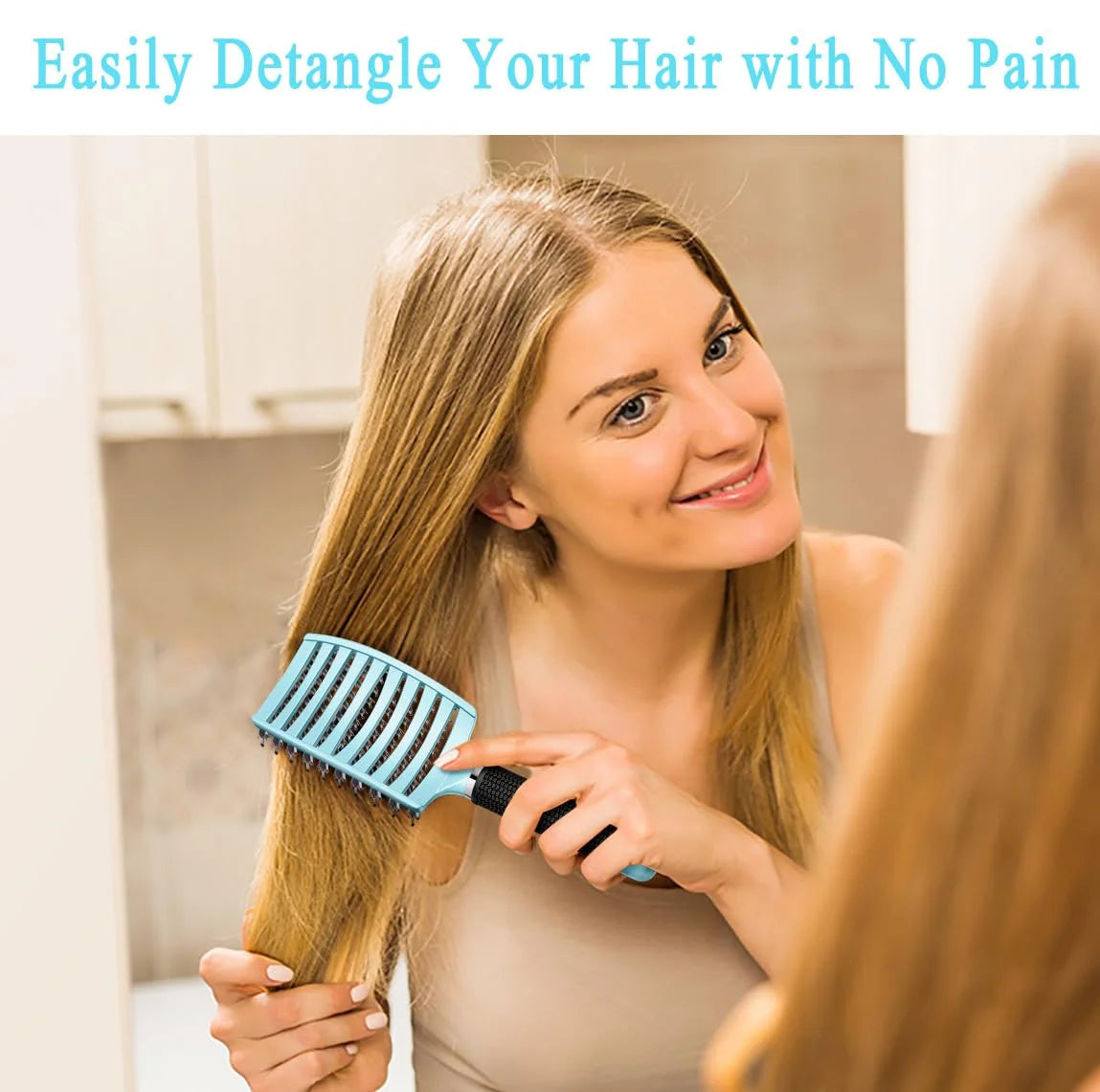 Detangling Brush for Women & Kids, Wet & Dry Hair, All Hair Types