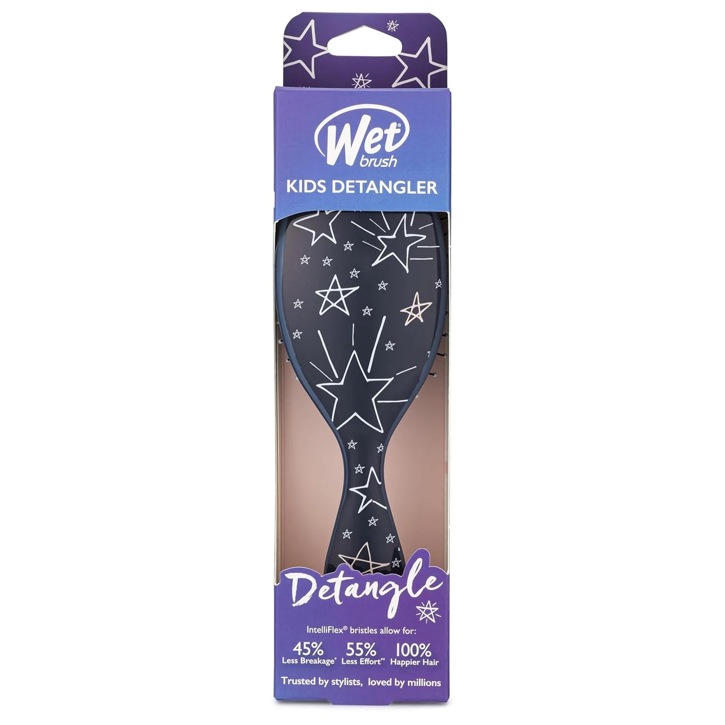 Wet Brush Kids Detangler Hair Brushes - Chevron - Midi Detangling Brush with Ultra-Soft IntelliFlex Bristles Glide Through Tangles with Ease - Pain-Free Comb for All Hair Types