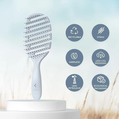 Detangler Hairbrush, Soft Bristle Detangling Brush,Quick Smoothing(Natural)