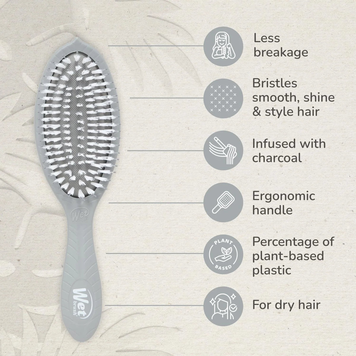 Wet Brush Go Green Coconut Oil Infused Detangling Hair Brush - Pain-Free Ultra-Soft Detangler Bristles Glide Through Tangles with Ease - Protects Against Split Ends (Pack of 2)