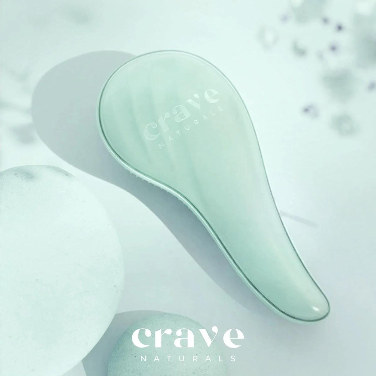 Crave Naturals Detangling Hair Brush Large Turquoise – Glide Thru Hair Detangler Brush for Women, Kids & Toddlers – Gentle Scalp Care, No-Pain Tangle-Free Hairbrush for All Hair Types