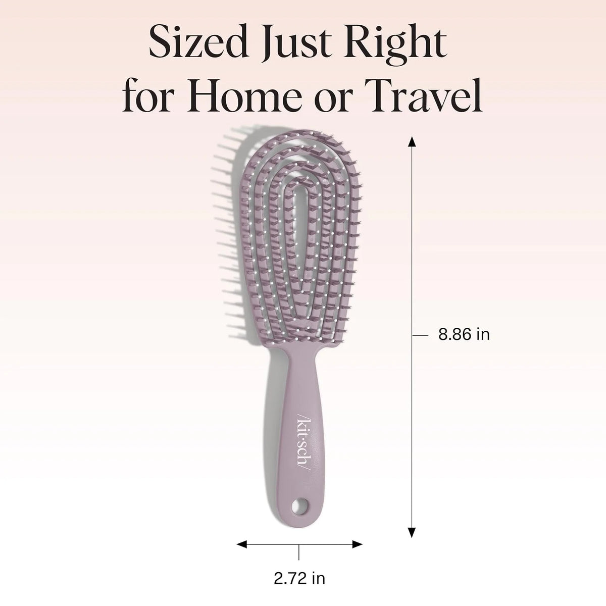 Kitsch Flexi Flow Detangler Brush, Hair Brushes For Women - Terracotta