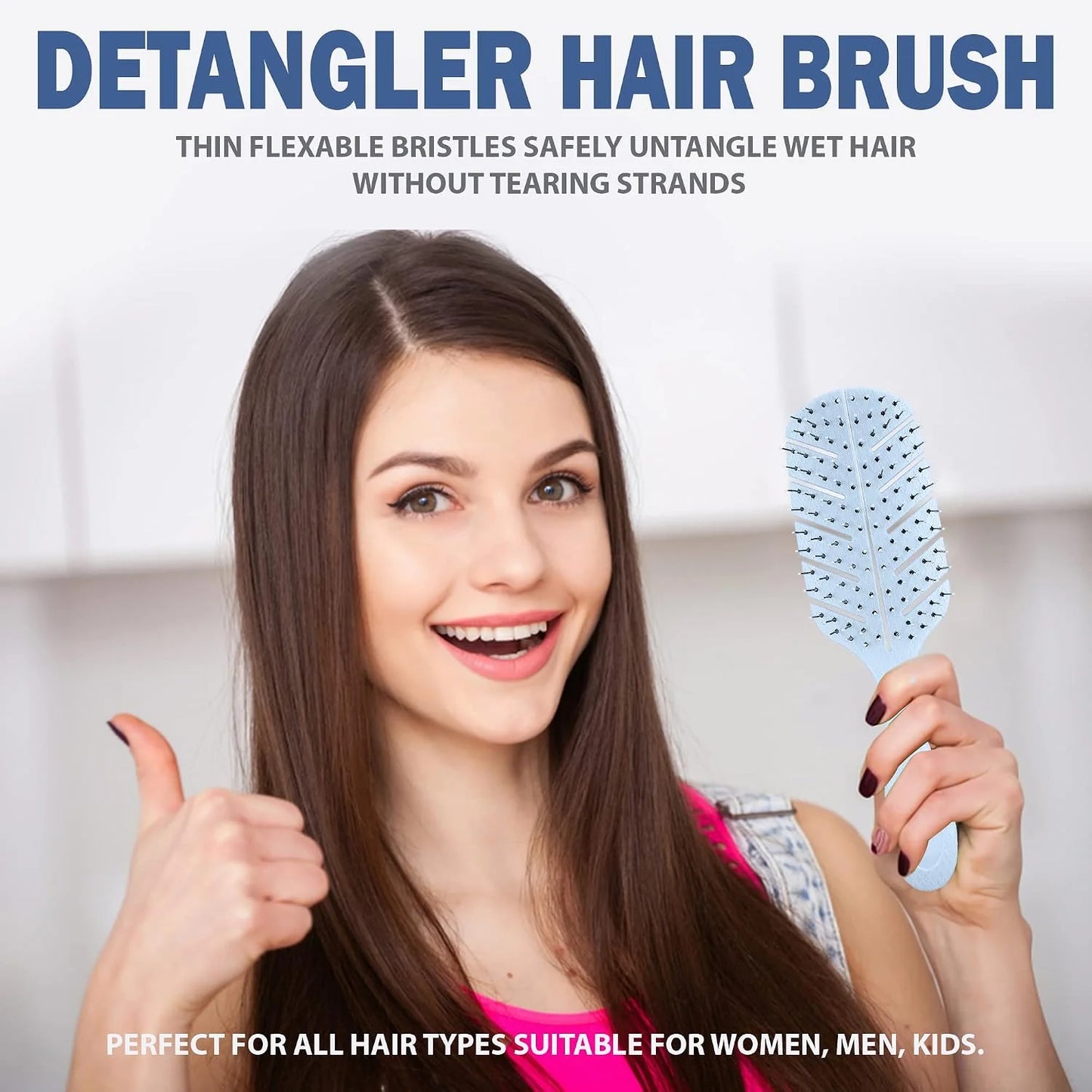 Fiora Naturals Detangler Brush for Wet and Dry Hair, Soft Detangling Brush