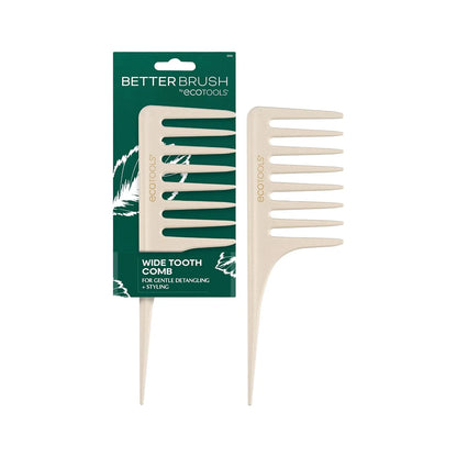 EcoTools Slick Back Hairbrush, Small Brush for Ponytail or Bun, 1 Count