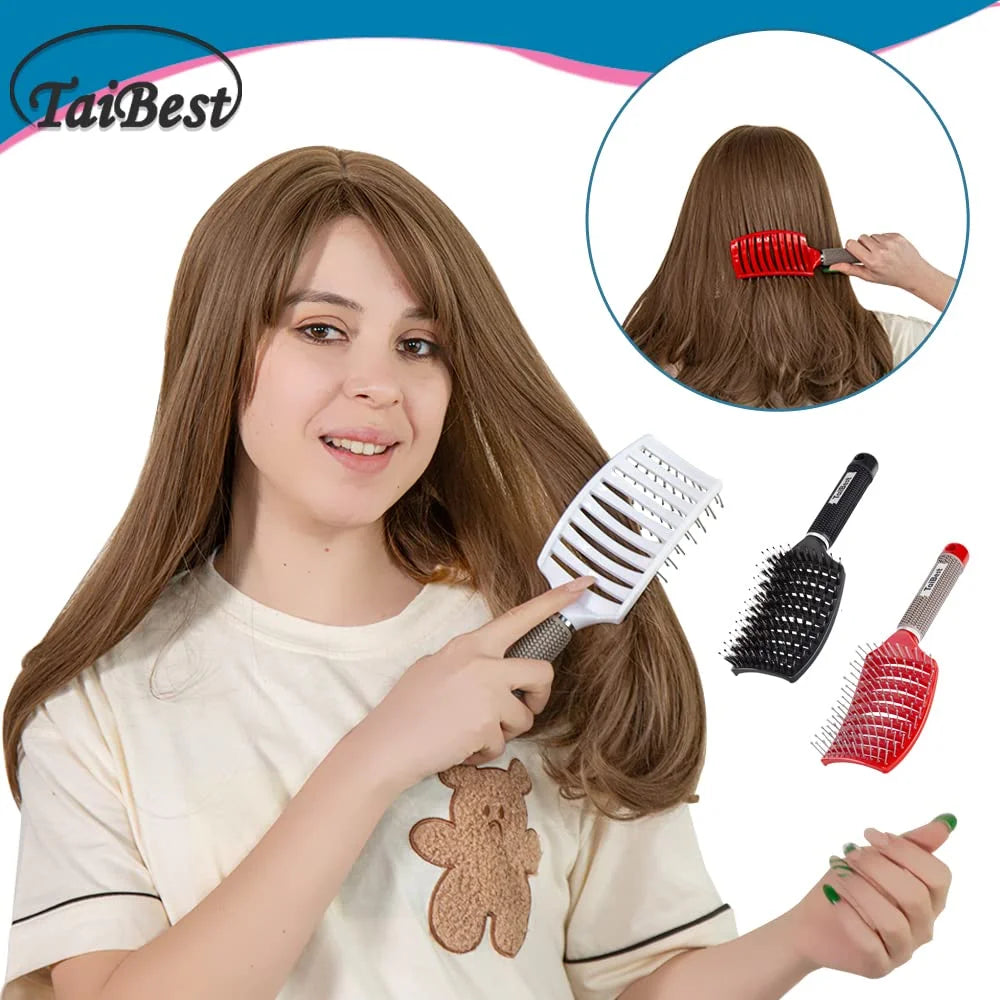 Boar Bristle Hair Brush Set – Wet/Dry Detangler for All Hair Types