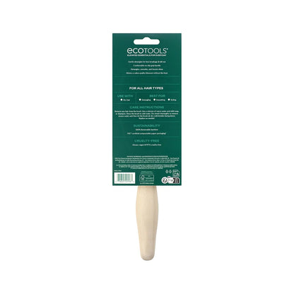EcoTools Slick Back Hairbrush, Small Brush for Ponytail or Bun, 1 Count