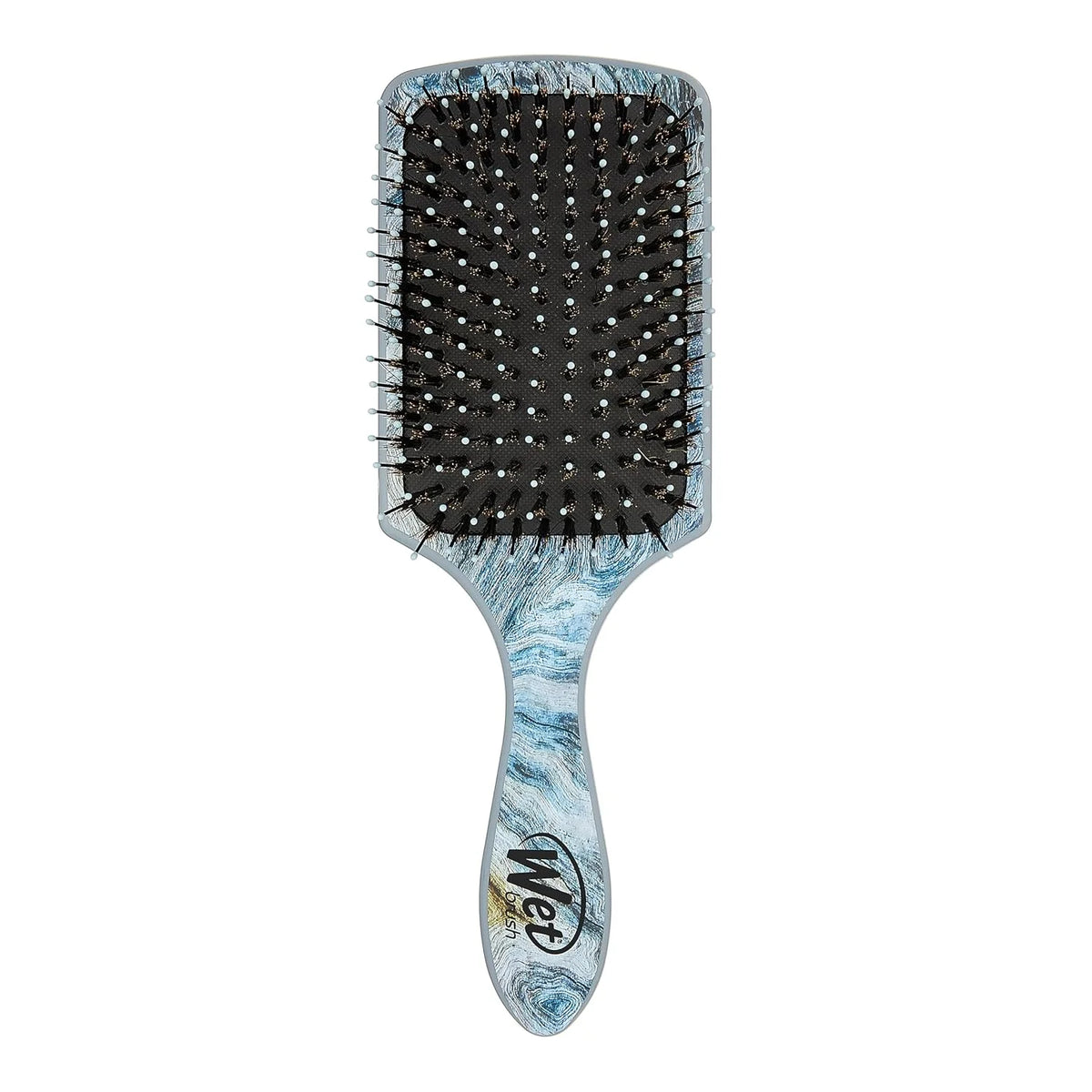 Wet Brush Paddle Shine Enhancer with Argan Oil, Distressed Wood - Ultra-Soft IntelliFlex Detangling Bristles with Boar Bristles For A Smooth & Shiny Finish - Pain-Free Hair Brush For Women & Men