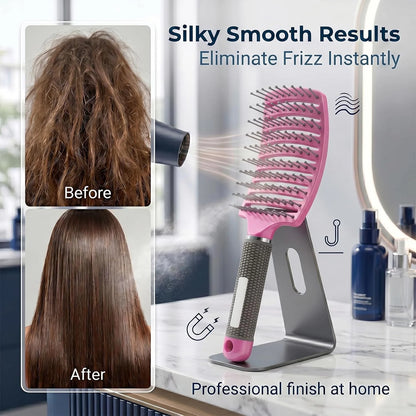 Curved Vented Hair Brush,Detangler Brush Faster Blow Drying for Women, Men