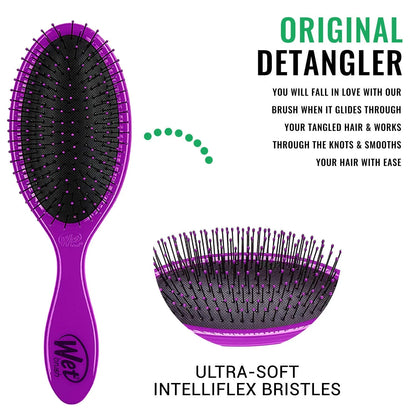 Wet Brush Original Detangler Hair Brush - Health and Peace (Pack of 2) - Exclusive Ultra-soft IntelliFlex Bristles - Glide Through Tangles With Ease For All Hair Types - Women, Men, Wet And Dry Hair