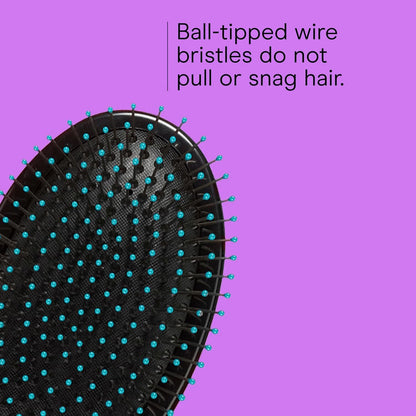 Conair Salon Results 3-Pack Hair Brushes, Detangling Hair Brush for Men and Women, For All Hair Types, Metal Bristles and Cushion Base, Black