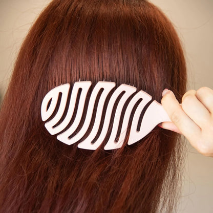 FRAMAR Vented Pink Hair Brush For Women, Flex Brush With Bendable Frame