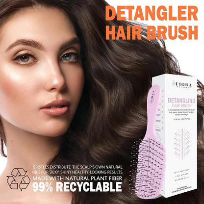 Fiora Naturals Detangler Brush for Wet and Dry Hair, Soft Detangling Brush