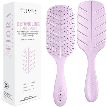 Fiora Naturals Detangler Brush for Wet and Dry Hair, Soft Detangling Brush