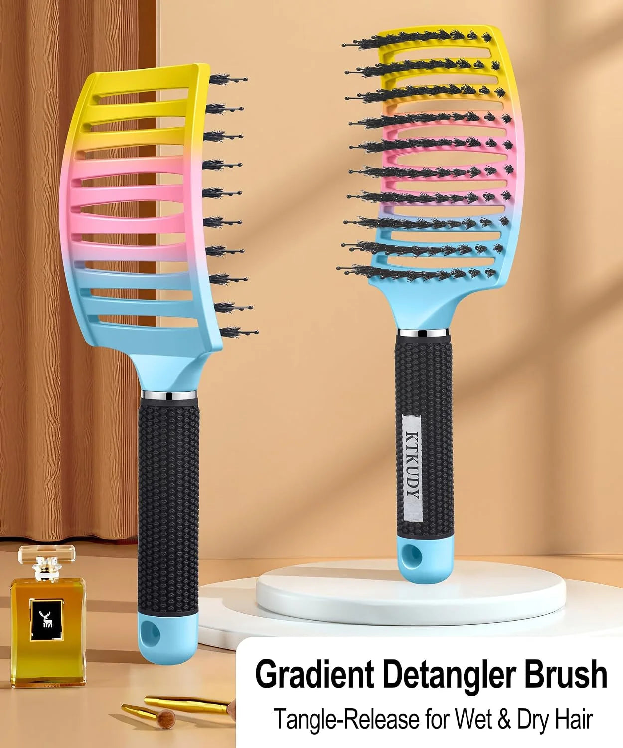 Detangling Brush for Women & Kids, Wet & Dry Hair, All Hair Types