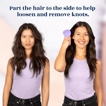 Crave Naturals Biggie Glide Thru Hair Brush - Detangler Brush for Curly, Straight, Wet or Dry Hair - Gentle Detangling Brushes for Adults, Kids, Toddlers - Hair Accessories for Women, 8.4x3.4" - Black