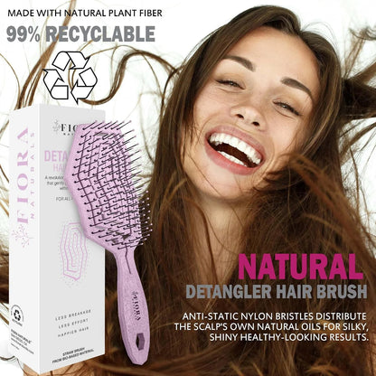 Fiora Naturals Detangling Hair Brush for Women, Detangler Hair Brush, Pink