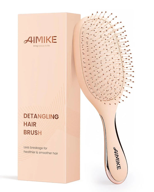 AIMIKE Detangler Paddle Hair Brush for Women & Fine Hair, Wet & Dry