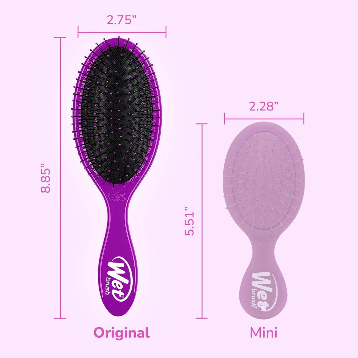 Wet Brush Original Detangler Hair Brush, Purple, For All Hair Textures