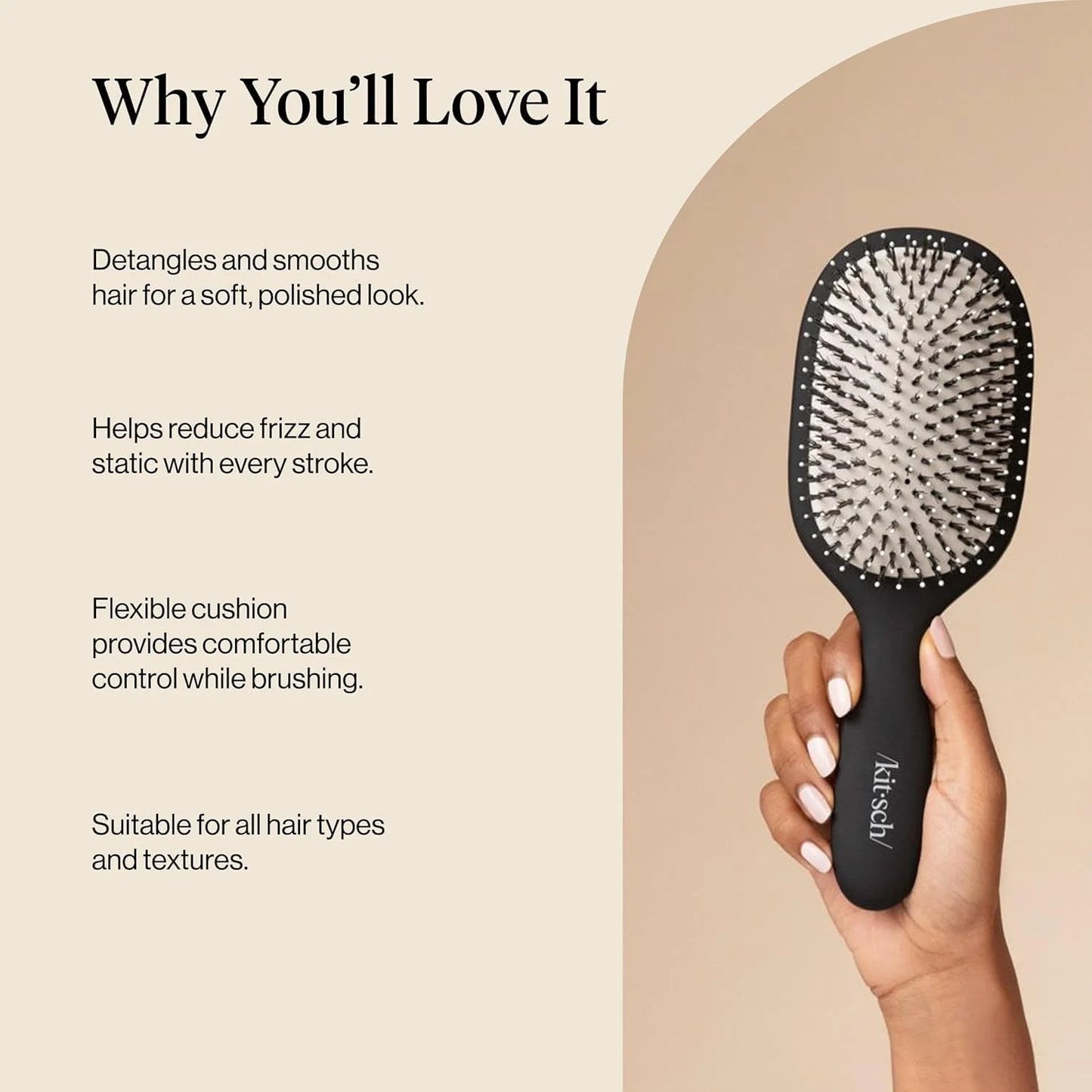 Kitsch Smooth & Polish Hair Brushes For Women and Men - Haze Blue