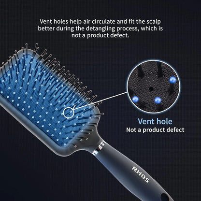Purple Square Paddle Hair Brush for Women Men's Thin,Short,Thick,Long Hair