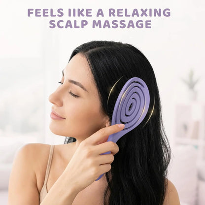 SHINLEA Hair Brush, Detangle Anti Tangle Brush, Spiral Hairbrush for Wet & Dry Hair, Women, Men, Kids, Glide Through Tangles For All Hair Types, Green