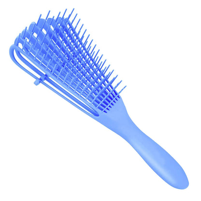 Hair Brush, Detangling Brush for Afro America/African Hair Textured 3a to 4c Kinky Wavy/Curly/Coily/Wet/Dry/Oil/Thick/Long Hair, Knots Detangler Scalp Massage Comb (2 pcs, Blue-Blue)