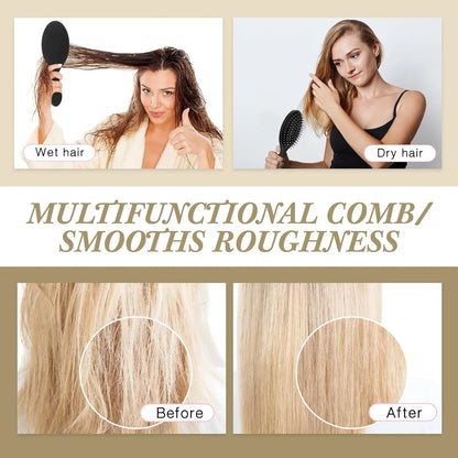 Nuenen 6 Pcs Wet Detangling Hair Brush, Dry Soft Bristle, Black