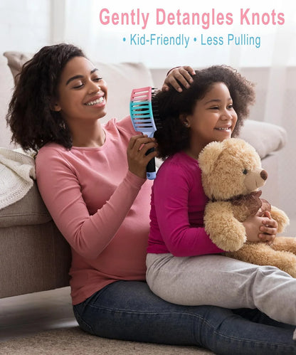 Detangling Brush for Women & Kids, Wet & Dry Hair, All Hair Types
