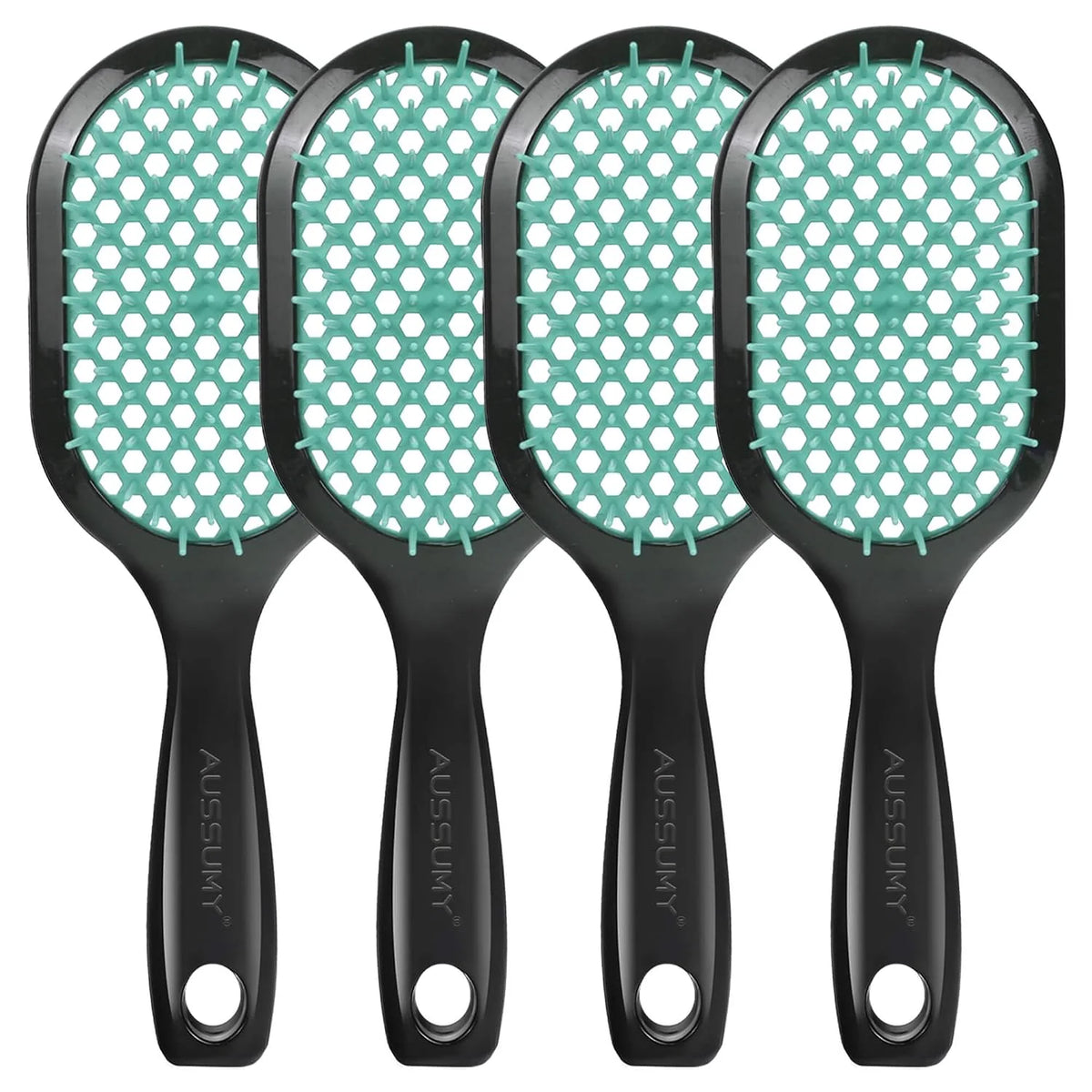 Vented Detangling Hair Brush - 2 Pack Detangler Hairbrush for Effortless Tangle Removal - Ultra-Soft Bristles -For Natural Curly Straight Wet Dry Damaged Hair for Women Men Kids