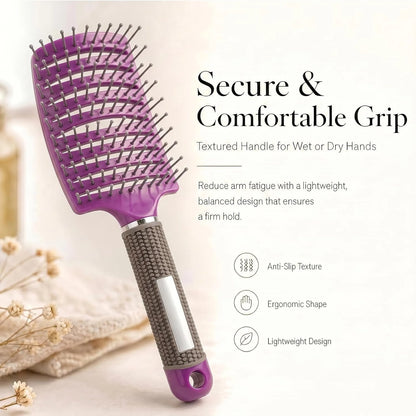 Curved Vented Hair Brush,Detangler Brush Faster Blow Drying for Women, Men