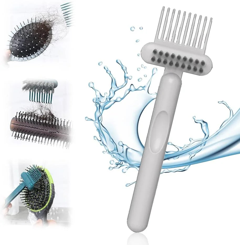 2 In 1 Hair Brush Cleaning Tool, 2025 New Comb Cleaning Brush, Portable Brush Cleaner for Travel, Hairbrush Cleaning Tool for Hair Salons (Green*2)