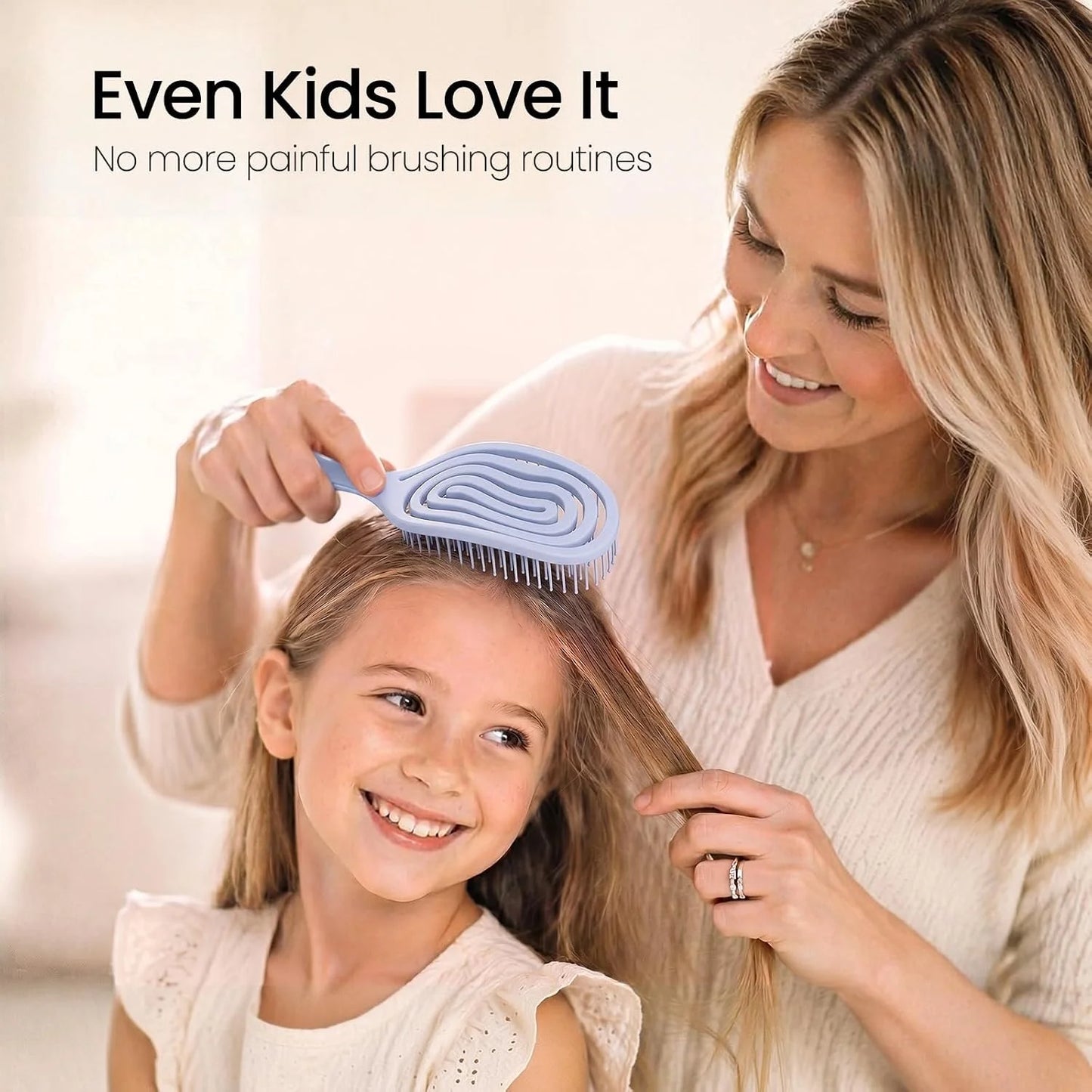 AIMIKE Spiral Flex Hair Brush for Fine Hair, Gentle Detangler for Women