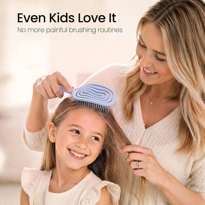 AIMIKE Spiral Flex Hair Brush for Fine Hair, Gentle Detangler for Women
