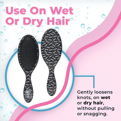 Wet Brush Original Detangler Hair Brush, Hipster Sketch, Ultra-Soft IntelliFlex Bristles, Detangling Bristles Glide Through Tangles (Wet & Dry Hair), Women & Men