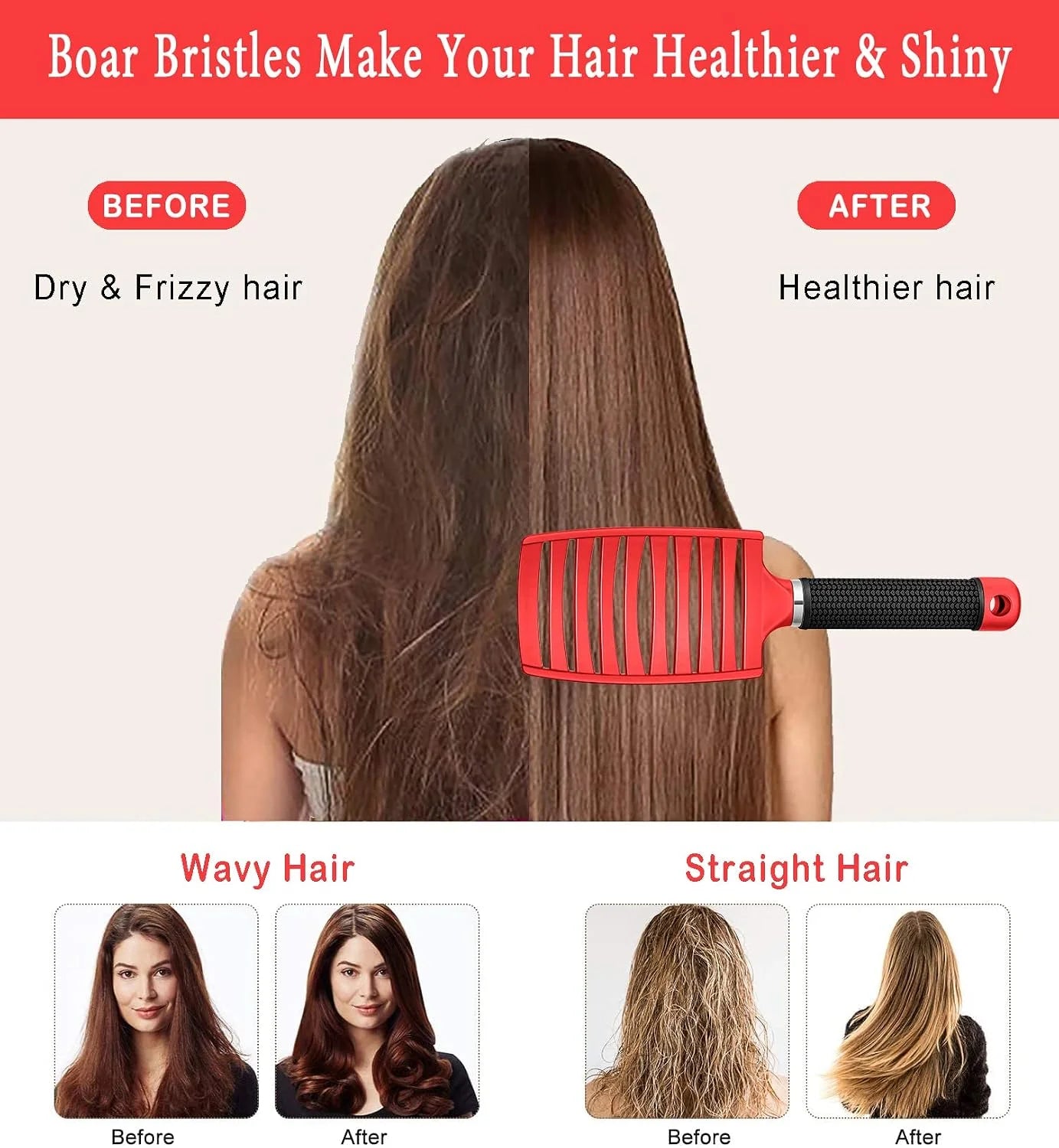 Detangling Brush for Women & Kids, Wet & Dry Hair, All Hair Types