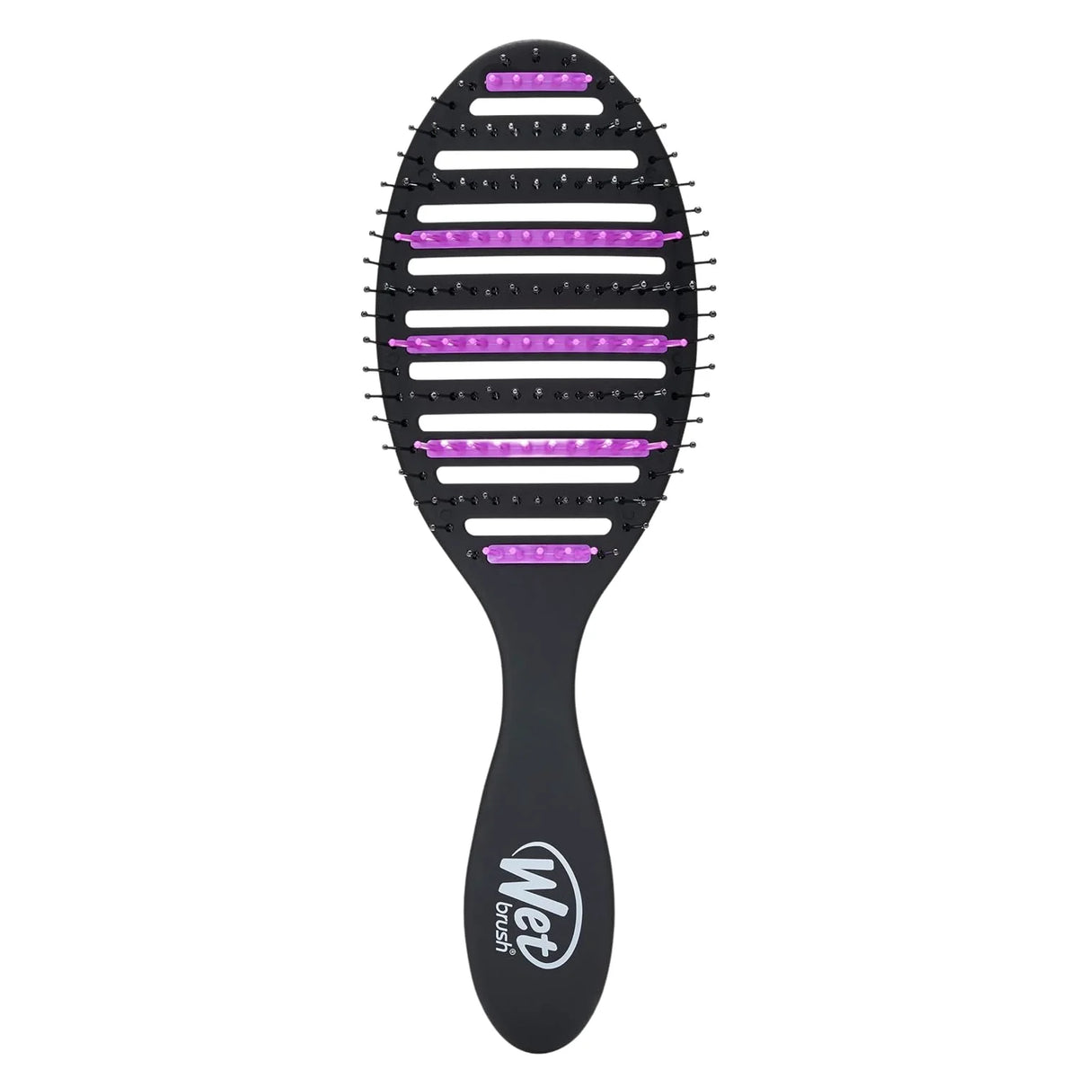Wet Brush Refresh and Extend Speed Dry Black Detangling Hair Brush -Vented Design and Ultra Soft HeatFlex Bristles Are Blow Dry Safe -Removes Dirt Excess Oils and Impurities-Charcoal Infused Bristles