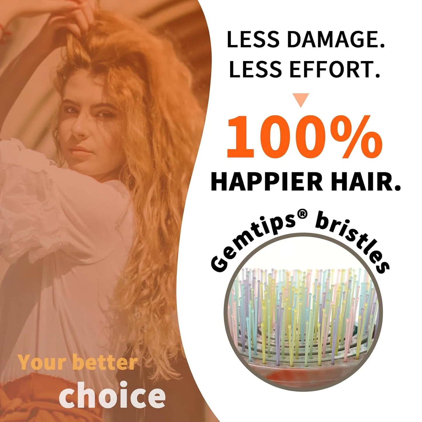 Detangling Wet Hair Brush for Thin or Straight Hair Wet or Dry,Star