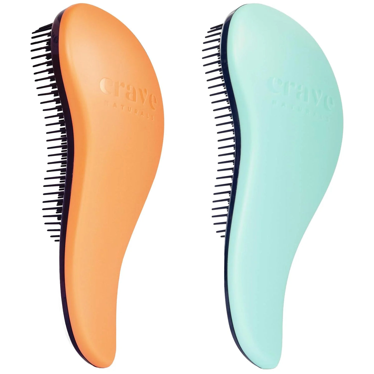 Crave Naturals Biggie Glide Thru Hair Brush - Detangler Brush for Curly, Straight, Wet or Dry Hair - Gentle Detangling Brushes for Adults, Kids, Toddlers - Hair Accessories for Women, 8.4x3.4" - Black