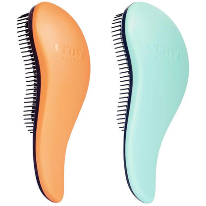 Crave Naturals Biggie Glide Thru Hair Brush - Detangler Brush for Curly, Straight, Wet or Dry Hair - Gentle Detangling Brushes for Adults, Kids, Toddlers - Hair Accessories for Women, 8.4x3.4" - Black