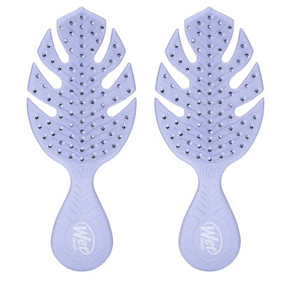 Wet Brush Go Green Mini Detangler, Purple - Detangling Travel Hair Brush - Ultra-Soft IntelliFlex Bristles Glide Through Tangles & Gently Loosens Knots While Minimizing Pain, Split Ends & Breakage