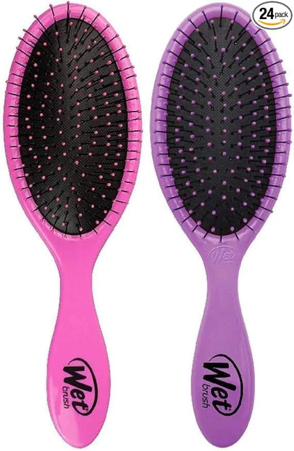 Wet Brush Detangling Brush, Original Detangler (Pink & Purple, 2 Pack), Wet & Dry Tangle-Free Hair Brush for Women & Men, No Tangle, Soft and Flexible Bristles for Straight, Curly and Thick Hair