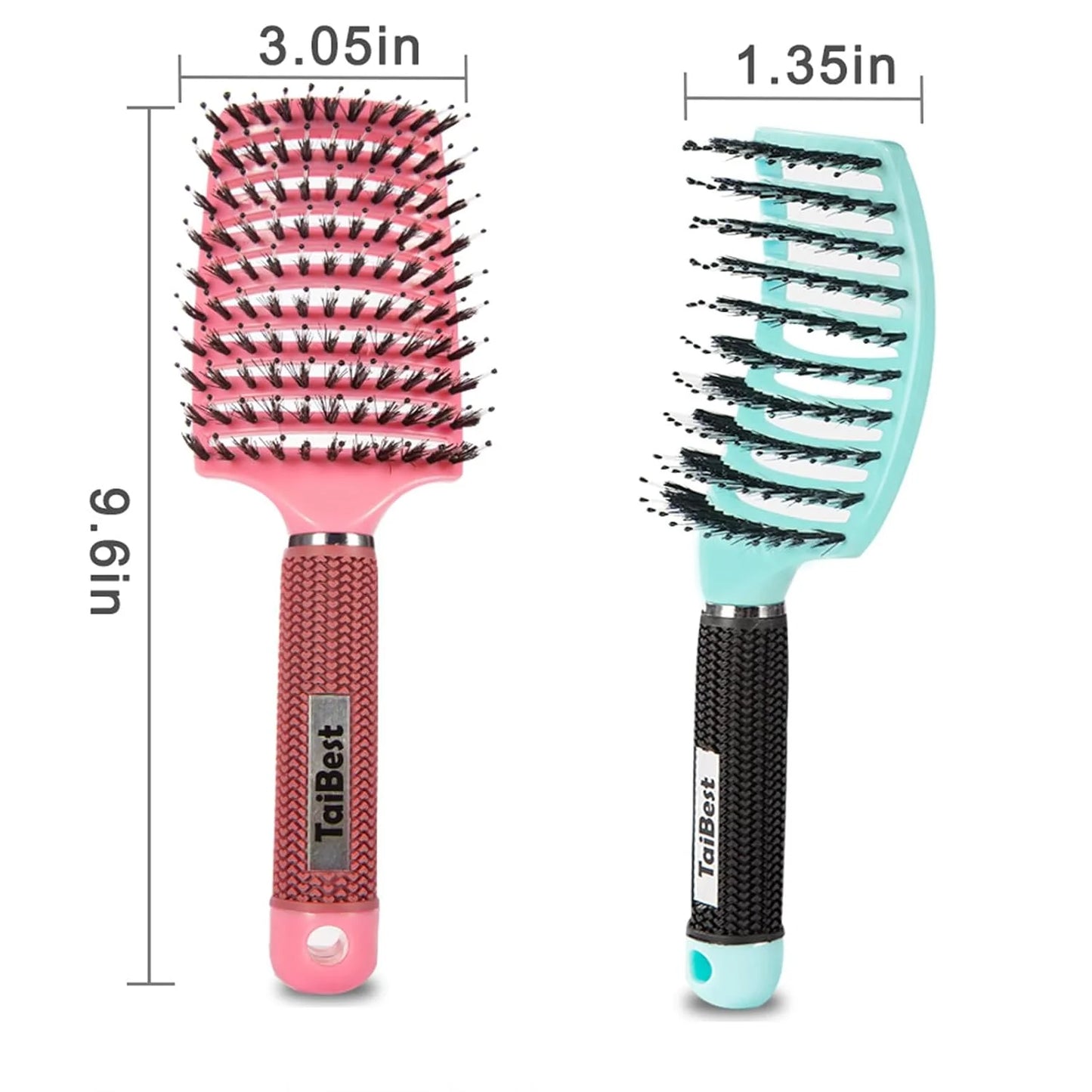 Boar Bristle Hair Brush Set – Wet/Dry Detangler for All Hair Types