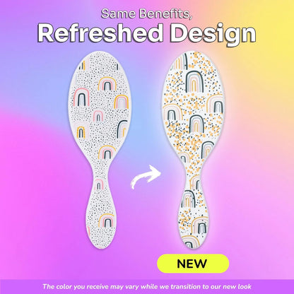 Wet Brush Kids Detangler Hair Brushes - Chevron - Midi Detangling Brush with Ultra-Soft IntelliFlex Bristles Glide Through Tangles with Ease - Pain-Free Comb for All Hair Types
