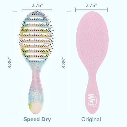 Wet Brush Speed Dry Hair Brush, Orange Crush (Summer Quencher) - Vented Design & Soft HeatFlex Bristles Are Blow Dry Safe - Ergonomic Handle Manages Tangles - Pain-Free Hair Accessories