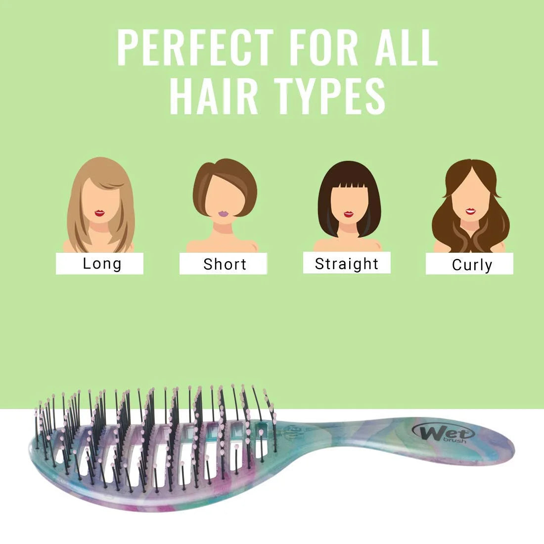 Wet Brush Speed Dry Hair Brush - Waves - Vented Design and Ultra Soft HeatFlex Bristles Are Blow Dry Safe With Ergonomic Handle Manages Tangle and Uncontrollable Hair - Pain-Free