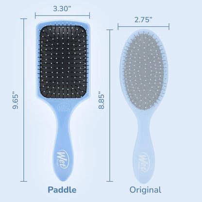 Wet Brush Refresh and Extend Paddle Detangler, Black, Detangling Brush with Infused Charcoal Ultra-Soft IntelliFlex Bristles For All Hair Types, Removes Dirt, Excess Oils & Impurities