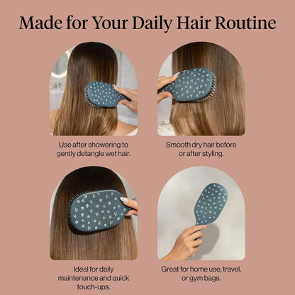 Kitsch Smooth & Polish Hair Brushes For Women and Men - Haze Blue