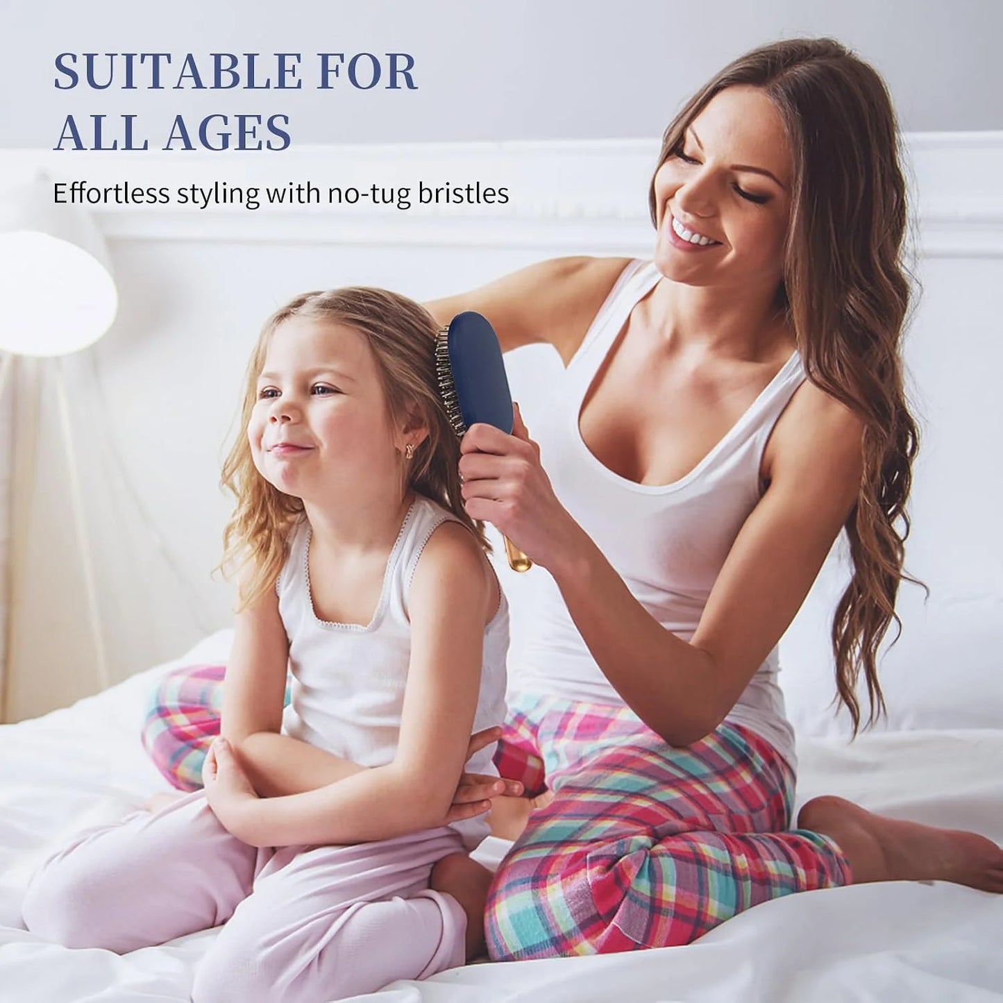 SHINLEA Detangling Brush for Curly Hair, Paddle Detangler Brush for Blow Drying, Wet Dry Hair Brush for Thick Wavy Fine Hair, Soft Nylon Bristle Hairbrush for Women Men Kids