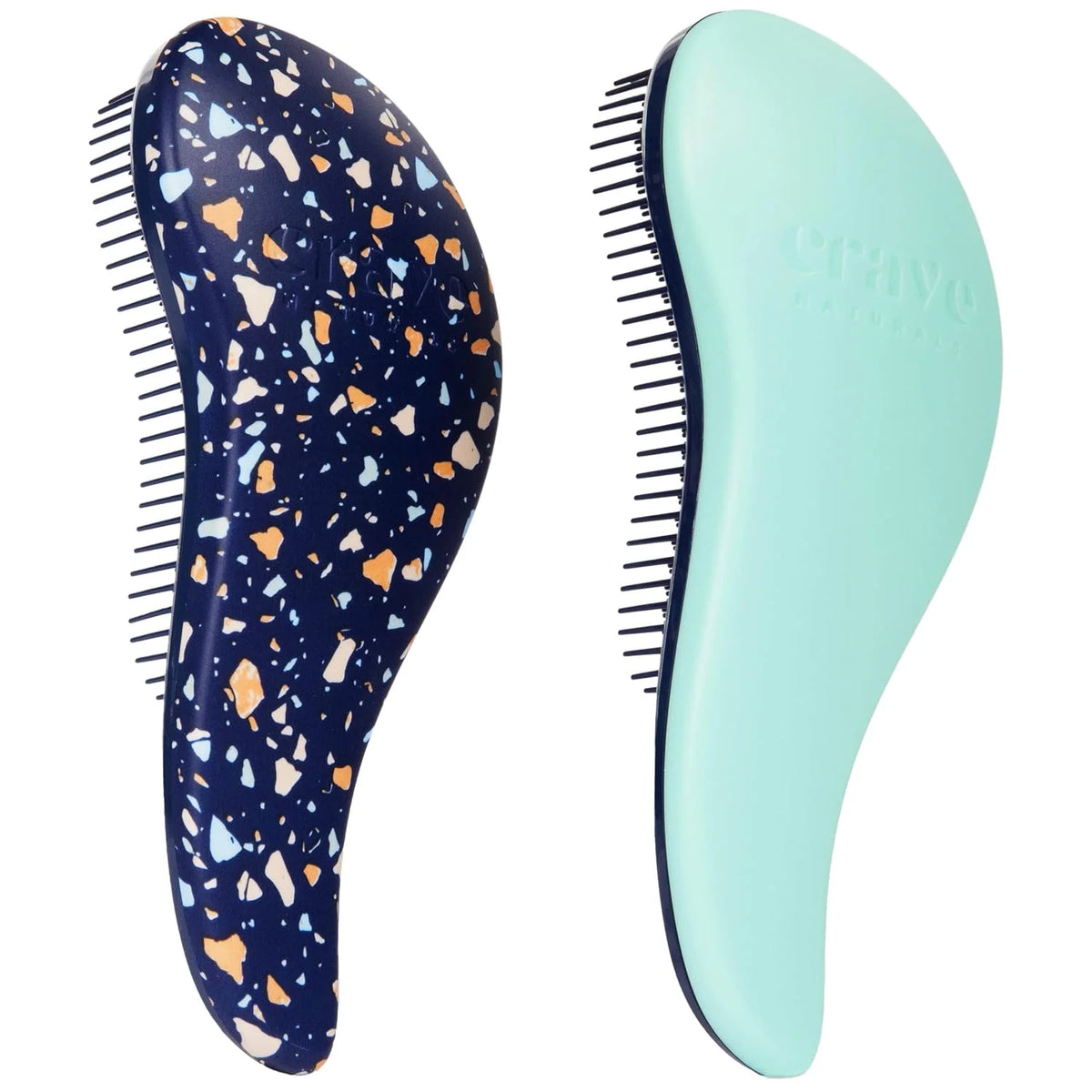Crave Naturals Biggie Glide Thru Hair Brush - Detangler Brush for Curly, Straight, Wet or Dry Hair - Gentle Detangling Brushes for Adults, Kids, Toddlers - Hair Accessories for Women, 8.4x3.4" - Black